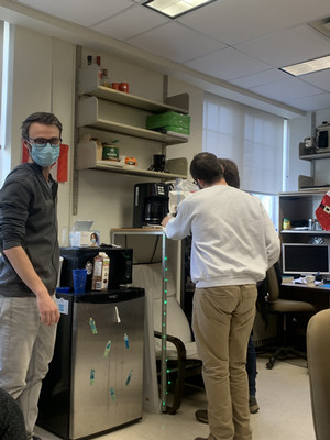 Crew waiting to grab some brisket